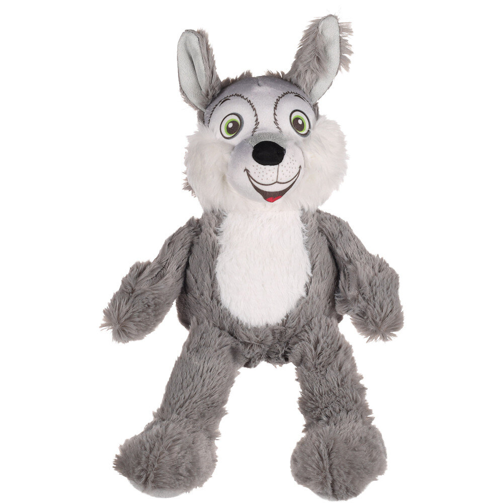 jouet renard gris 32 cm pour chien
