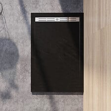Bac receveur de douche à carreler 140x90cm recoupable sur mesure + bonde  horizontale - RAINY - Aurlane