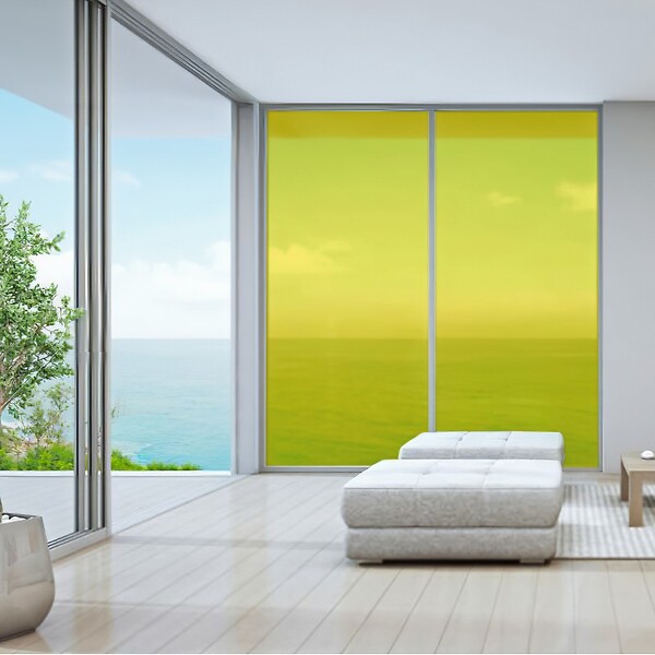 DIMEXACT - Film couleur jaune transparent - 61 cm x 2.5 m - en Rouleau - large