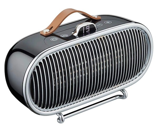 BRND BR-2222 Radiatur Soufflant Céramiqu Élctriqu – Chauffag D'Appoint Avc Fft Chminé Décorativ T Thrmostat – Noir Au Millur Prix