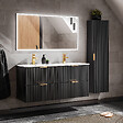 petits meubles - Meuble double vasque encastrée 120cm Adriel Noir - vignette