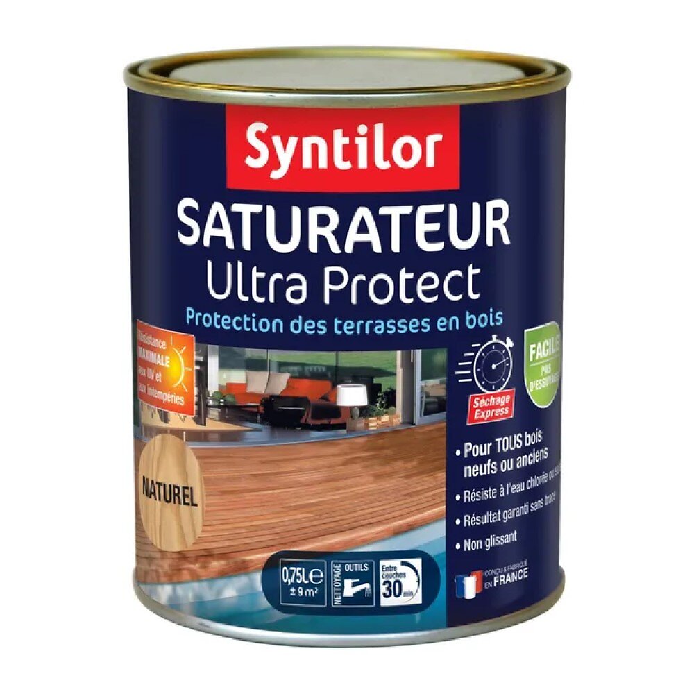 Peinture extérieure multimatériaux 0,5L noir satiné - SYNTILOR -  Mr.Bricolage