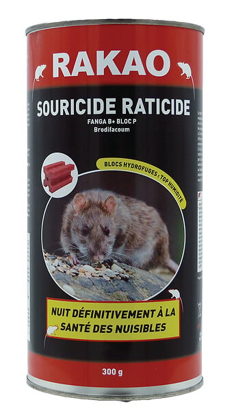 Raticide canadien espèces resistantes rats 300gr