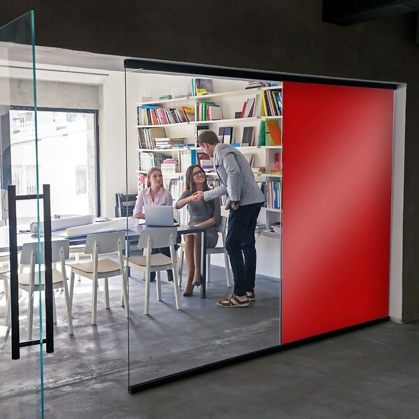 DIMEXACT - Film occultant rouge foncé brillant pour fenêtre - 122 cm x 0.5 m - en Rouleau - large