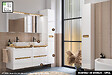 OTITEC - Ensemble complet de salle de bain - Meuble - Plan - Armoires - Miroir - Vasque à poser avec Siphon OFFERT | OPRA | 80 x 60 x 45 cm - vignette
