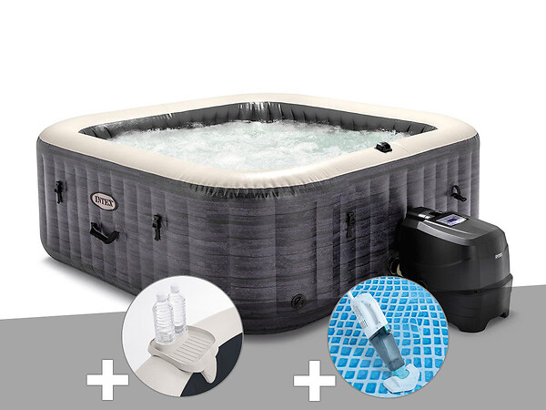 Spa gonflable Intex Baltik Effet bois rond bulles 6 places