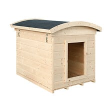 TIMBELA Niche pour Chien Exterieur en Bois - Maison Chien de Petit Ra ...