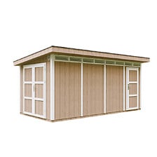 TIMBELA Abri de jardin à base de bois en panneaux LP SmartSide 8.52 + ...