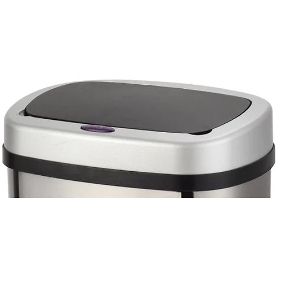 Couvercle De Poubelle De Cuisine Automatique SILVERLAKE Noir Acier Inox