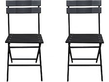 HABITAT ET JARDIN Lot de 2 chaises de jardin pliable en plastique "Tenerife" -  ...