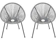 HABITAT ET JARDIN Lot de 2 fauteuils de jardin "Ania" - Gris