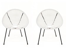 HABITAT ET JARDIN Lot de 2 fauteuils de jardin "Ania" - Blanc