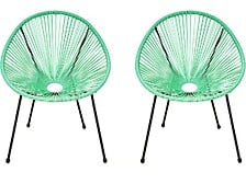 HABITAT ET JARDIN Lot de 2 fauteuils de jardin "Ania" - Vert