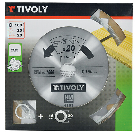 TIVOLY Lame scie circulaire - 20 dents - 190x24x30t