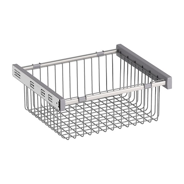 Panier Coulissant Pour Armoire 40 Cm Avec Tablette - Rails Télescopiques, Charge 15 Kg, Idéal Cuisine Ou Salle De Bain (noir)
