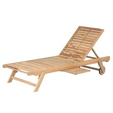 BEAU RIVAGE Bain de soleil MOLA en bois d'acacia blanchi FSC