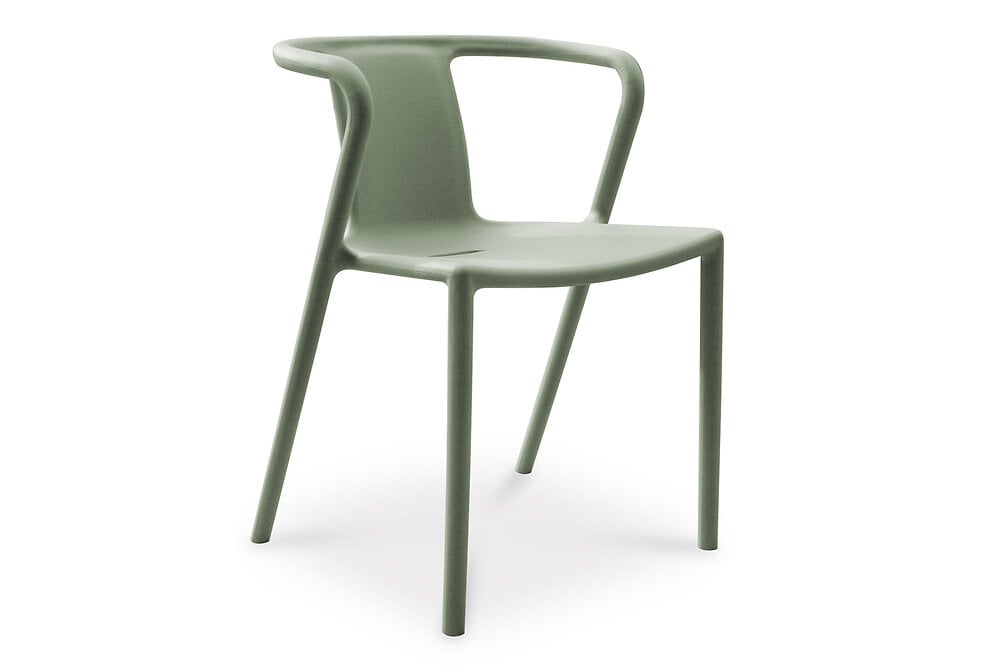 fauteuil de jardin empilable en polypropylène vert olive - diego