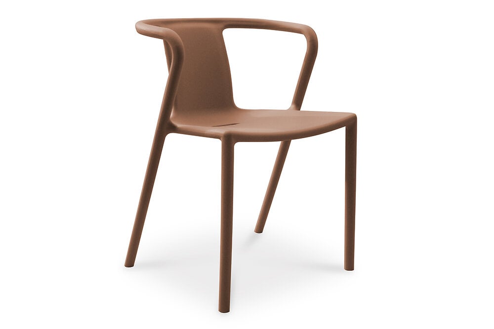 fauteuil de jardin empilable en polypropylène terracotta - diego