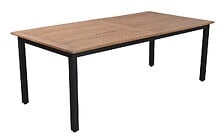 Table extensible - Bois et aluminium - 200/250x100x73cm