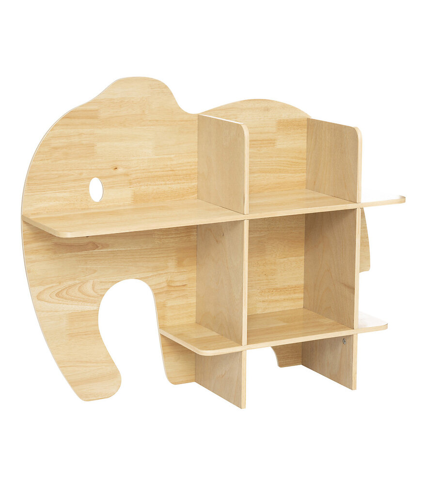 meuble etagère de rangement éléphant en bois beige