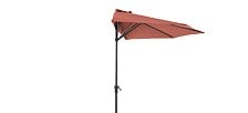 Parasol demi lune terracotta ø 3 m