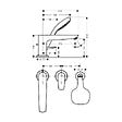 HANSGROHE - Hansgrohe Talis E Set de finition mitigeur 3 trous pour montage sur bord de baignoire (71731000) - vignette