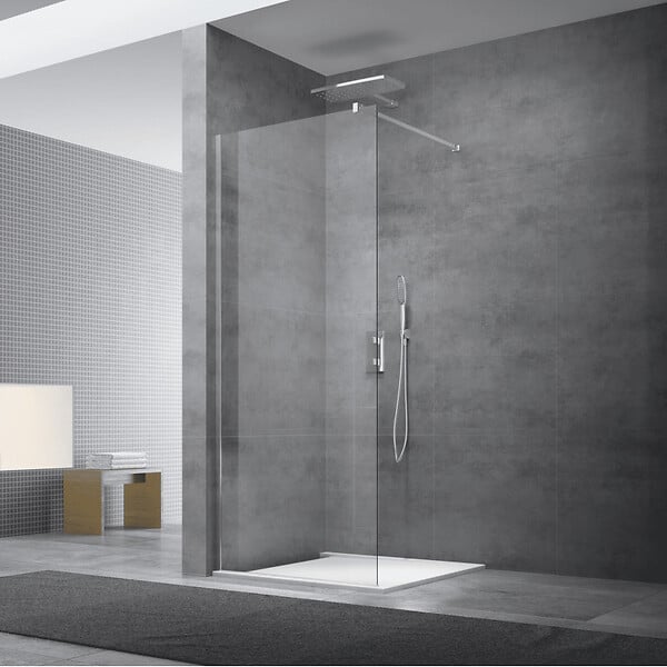 Paroi De Douche En Verre Trempé 8mm Playtime 700 - Transparent - Neuve
