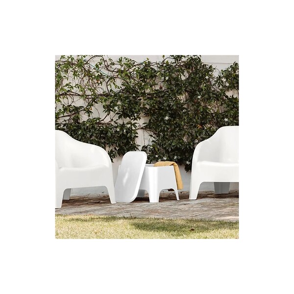 TOOMAX - Table basse de jardin 59x 39x 36cm Blanche Avec couvercle Extérieur / Intérieur TOOMAX - large