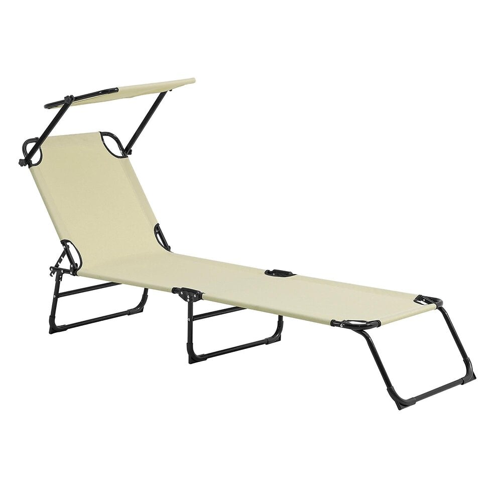 bain de soleil transat chaise longue pliable avec pare-soleil acier pvc polyester 187 cm crème 03_0000987