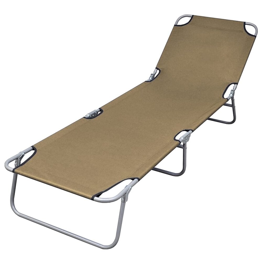 transat chaise longue bain de soleil lit de jardin terrasse meuble d'extérieur pliable avec dossier réglable taupe 02_0012861