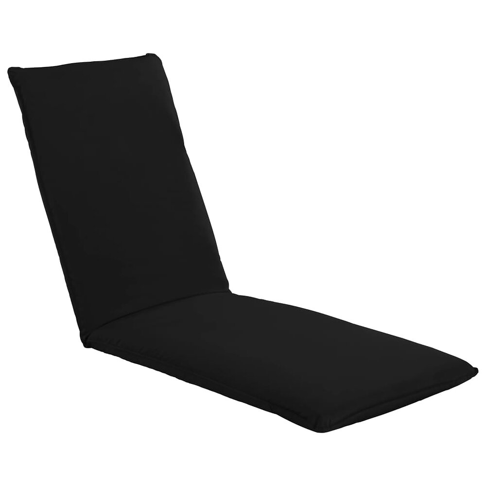 transat chaise longue bain de soleil lit de jardin terrasse meuble d'extérieur pliable tissu oxford noir 02_0012890