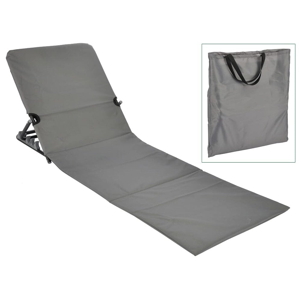 chaise tapis transat de plage pliable pvc gris 02_0011995