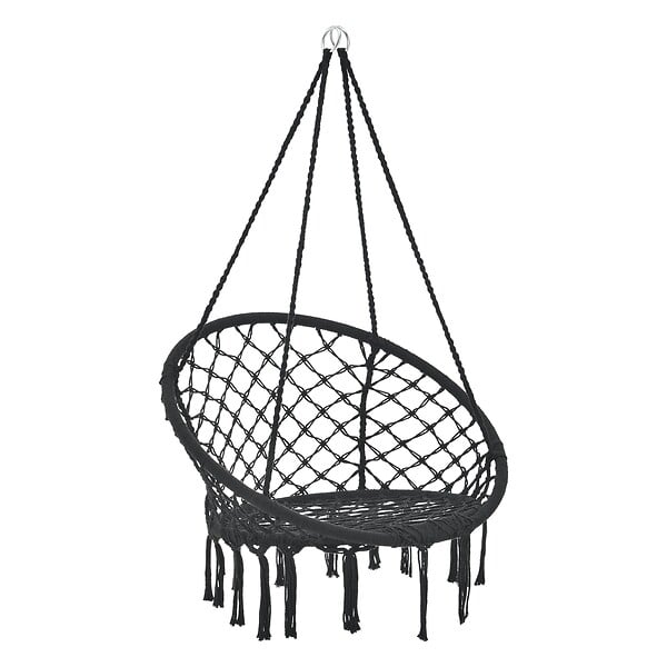 Hamac siège rond chaise suspendue diamètre d'assise 60 cm noir 03 ...