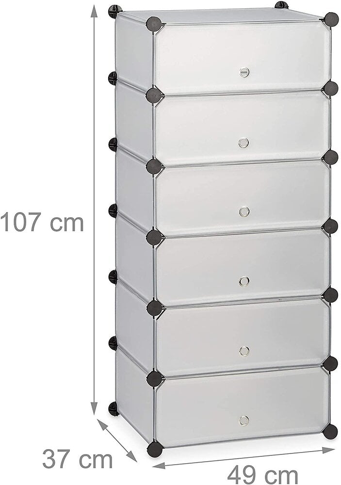 armoire étagère meubles à chaussures rangement plastique chaussures modulable 12 paires transparent 13_0001661