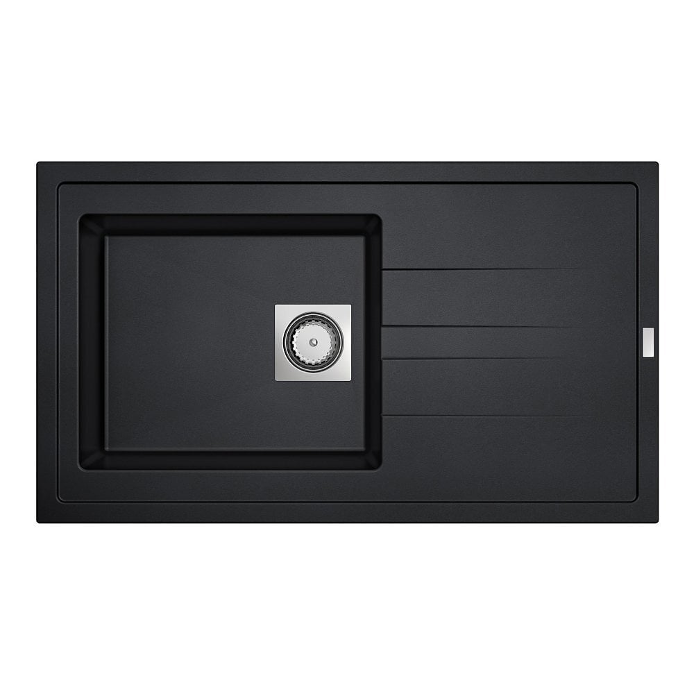 CAREASANIT Evier Tango 1 cuve avec vidage automatique - Noir 