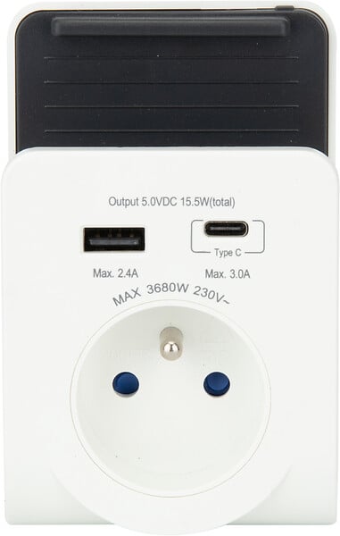 Benssey Module D'alimentation USB à Encastrer - 5V 2.1A, Blanc, Lot De 10 - Pour Prise Murale, Charge Téléphone, Tablette