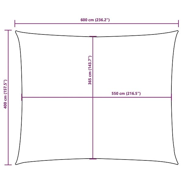 VIDAXL - vidaXL Voile de parasol Tissu Oxford rectangulaire 4x6 m crème - large