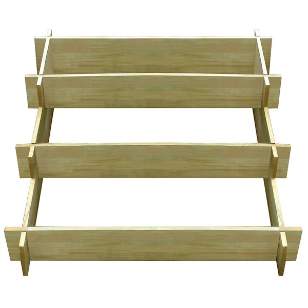 VIDAXL - vidaXL Jardinière à 3 niveaux 90 x 90 x 35 cm Bois imprégné - large