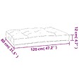 VIDAXL - vidaXL Coussin de palette 120x80x12 cm gris tissu - vignette