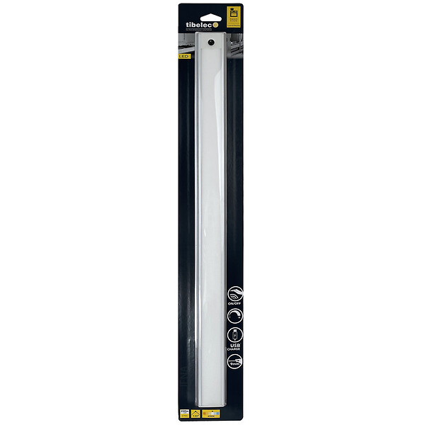 TIBELEC - JENA Bandeau blanc LED 3,6W rechargeable USB avec interrupteur infraro - large