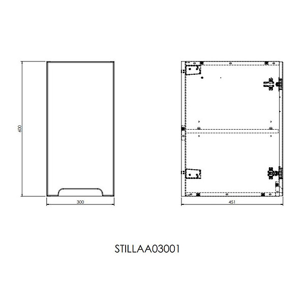 NATUREL - Naturel Meuble de salle de bain Naturel Stilla 30x60x45 cm blanc (STILLAA03001) - large