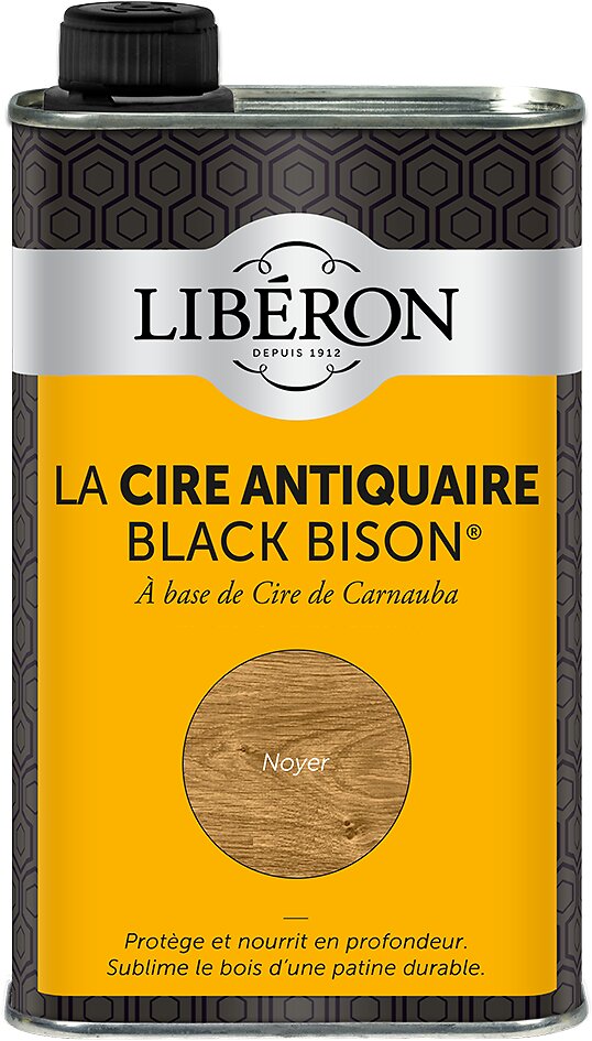 LIBERON - Cire antiquaire liquide Black Bison Noyer Bidon 0.5l - large