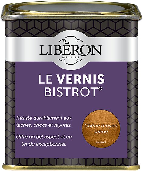 LIBERON - Vernis Bistrot Satin Chêne moyen Pot 0.25l - large