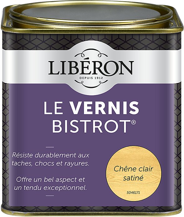 LIBERON - Vernis Bistrot Satin Chêne clair Pot 0.5l - large