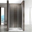 SANIVERRE - GINA Porte de douche H.195 x L. 100 à 104 cm verre dépoli opaque 6 mm - vignette