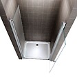 SANIVERRE - GINA Porte de douche H.195 x L. 100 à 104 cm verre dépoli opaque 6 mm - vignette