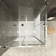 SANIVERRE - LANA+ Cabine de douche coulissante 90x90 H190 cm centre-opaque verre 6 mm - vignette