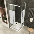 SANIVERRE - LANA+ Cabine de douche coulissante 90x90 H190 cm centre-opaque verre 6 mm - vignette