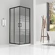 SANIVERRE - LANABLACK Cabine de douche 70x80 H180 cm semi-opaque verre 6 mm porte coulissante - vignette