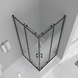SANIVERRE - LANABLACK Cabine de douche 70x80 H180 cm semi-opaque verre 6 mm porte coulissante - vignette